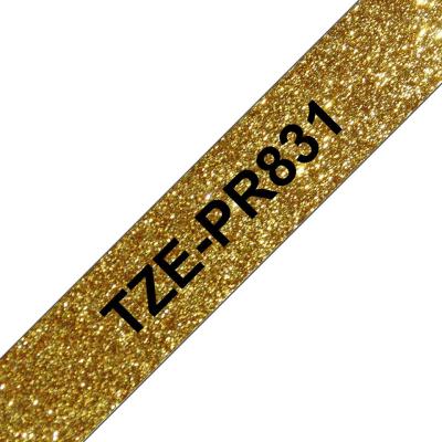 Brother TZe-PR831 laminált P-touch szalag (12mm) Black on Gold - 8m