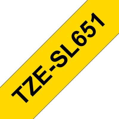 Brother TZe-SL651 laminált P-touch szalag (24mm) Black on Yellow - 8m