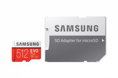 Samsung 512GB microSDXC kártya EVO Plus (2020) Class 10 + adapterrel