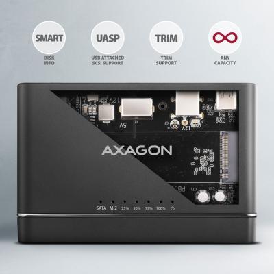 AXAGON ADSA-CC USB-C 10Gbps M.2 NVMe + SATA SSD/HDD adapter