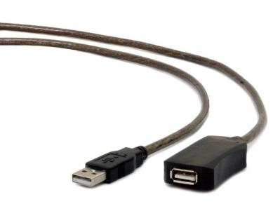 Gembird UAE-01-10M USB 2.0 active extension cable 10m Black