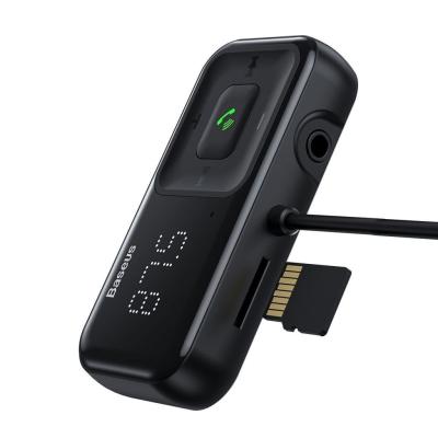 Baseus T Type S-16 Car Charger with FM Transmitter Black