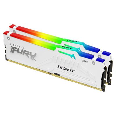 Kingston 32GB DDR5 6000MHz Kit(2x16GB) Fury Beast RGB White