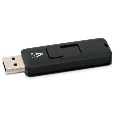 V7 2GB Slide-In connector USB2.0 Black