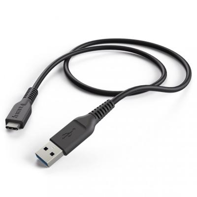 Hama FIC E3 USB 3.1 GEN 1, Type-C/USB-A töltő és adatkábel 1m Black