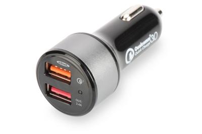 Ednet Quick Charge 3.0 Car Charger, 2 Port Black