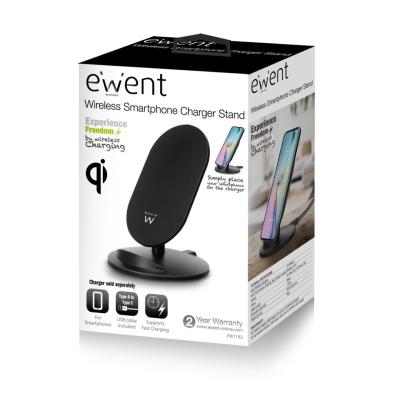 Ewent EW1192 Wireless Charging Stand QI Black