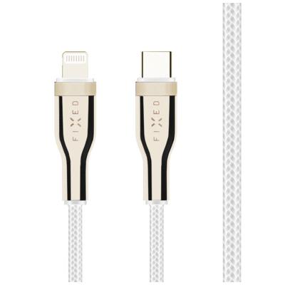 FIXED Braided Cable USB-C/Lightning, 1,2m, white