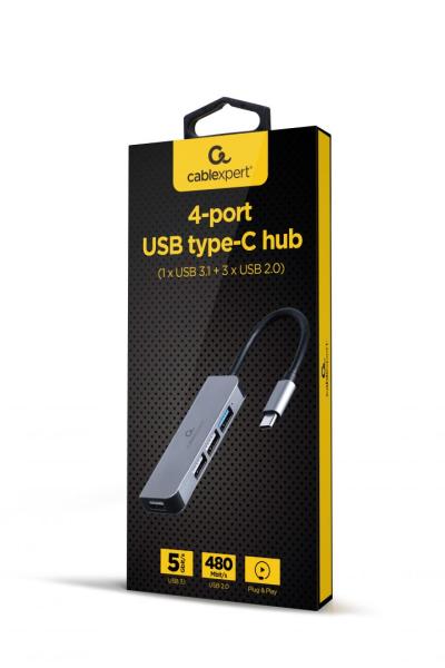 Gembird UHB-CM-U3P1U2P3-01 4-port USB type-C Hub 1 x USB 3.1 + 3 x USB2.0
