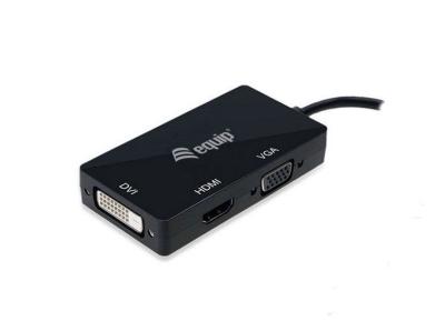 EQuip DisplayPort to VGA/HDMI/DVI Adapter Black