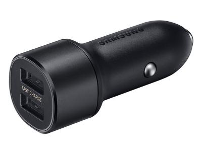 Samsung Car Charger Dual USB Port Fast Charge (15W) Black
