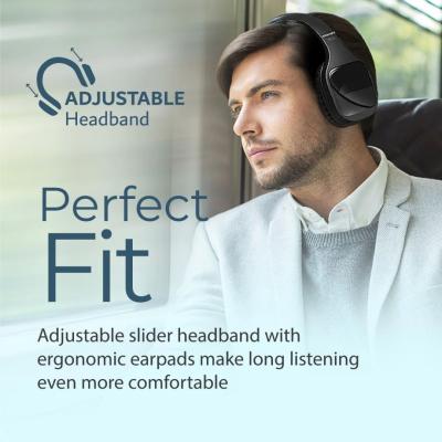 Promate  Nova Balanced Hi-Fi Stereo Wireless Headset Black