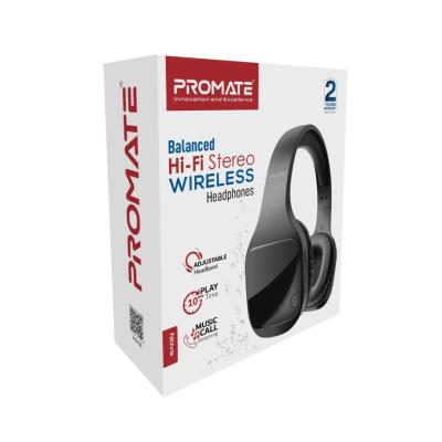 Promate  Nova Balanced Hi-Fi Stereo Wireless Headset Black