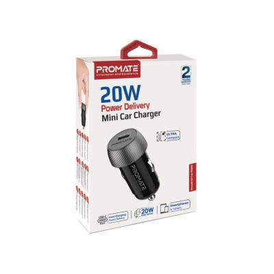 Promate  PowerDrive-PD20 20W Mini Car Charger with Power Delivery Black