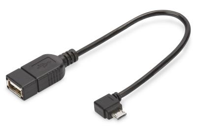 Assmann USB 2.0 adpter cable, OTG, type micro B - A