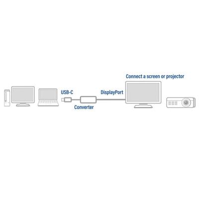 ACT AC7030 USB-C to DisplayPort 4K  Silver