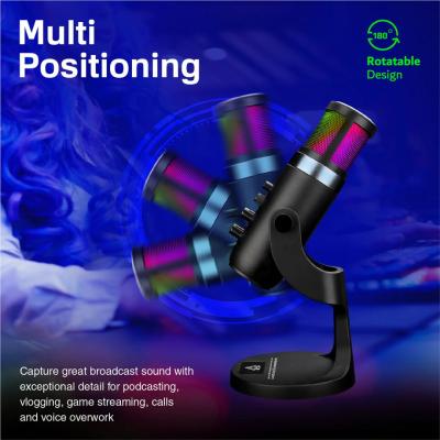 VERTUX Crusader RGB Gaming Microphone Black