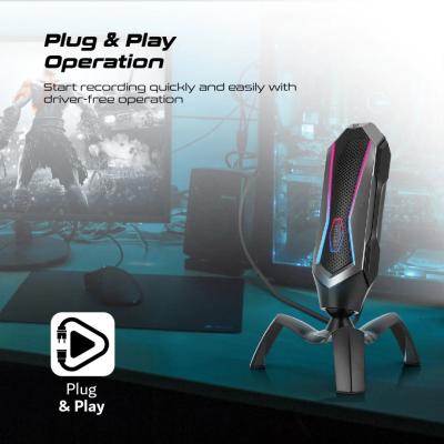 VERTUX Marshal RGB Gaming Microphone Black