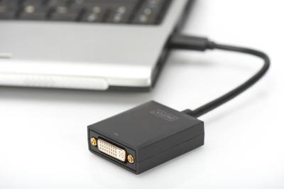 Digitus USB3.0 to DVI-I (Dual Link) Adapter Black