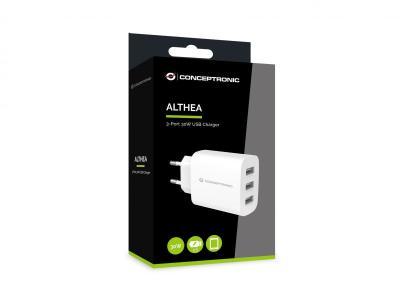 Conceptronic  ALTHEA13W 3-Port 30W USB Charger White