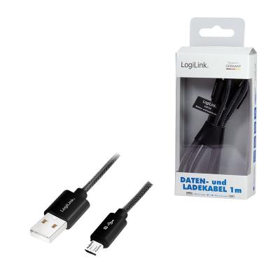 Logilink USB 2.0 cable USB-A/M to Micro-USB/M 1m Black