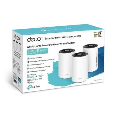 TP-Link Deco PX50 AX3000 + G1500 Whole Home Powerline Mesh WiFi 6 System (3 Pack) White