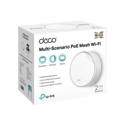 TP-Link Deco X50-PoE AX3000 Whole Home Mesh WiFi 6 System PoE (2 Pack) White