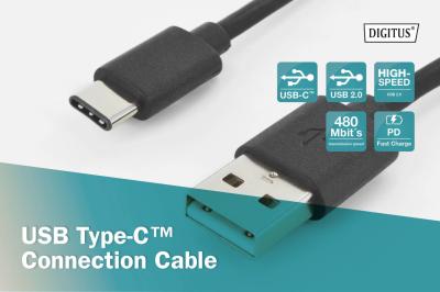 Digitus USB Type-C Connection Cable 1,8m Black