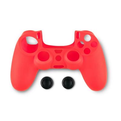 Spartan Gear Playstation 4 Silicon Skin Cover and Thumb Grips Red