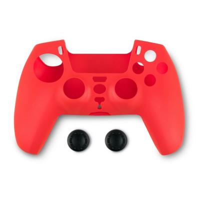 Spartan Gear Playstation 5 Silicon Skin Cover and Thumb Grips Red