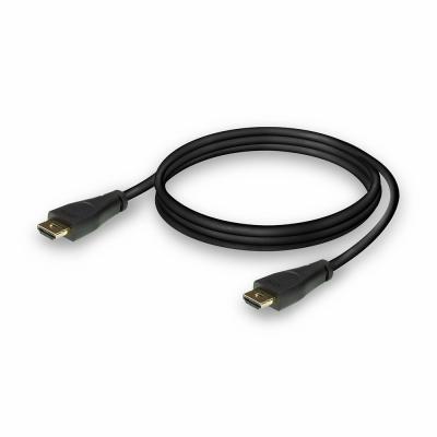 ACT HDMI Premium Certified Locking v2.0 HDMI-A male - HDMI-A male cable 0,9m Black