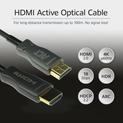 ACT HDMI Premium Active Optical v2.0 HDMI-A male - HDMI-A male cable 20m Black
