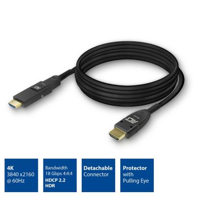 ACT HDMI High Speed with detachable connector v2.0 HDMI-A male - HDMI-A male active optical cable 25m Black