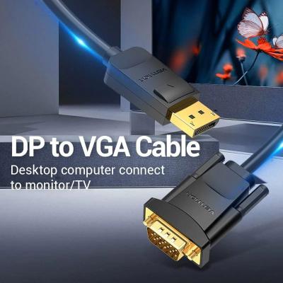 Vention Displayport male to VGA male cable 1,5m Black