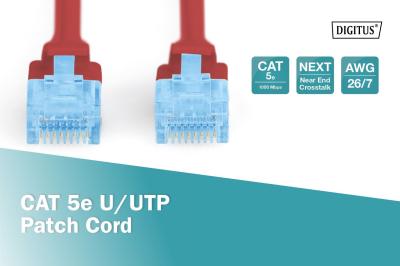 Digitus CAT5e U-UTP Patch Cable 5m Red