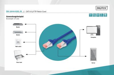 Digitus CAT6 S-FTP Patch Cable 2m Blue