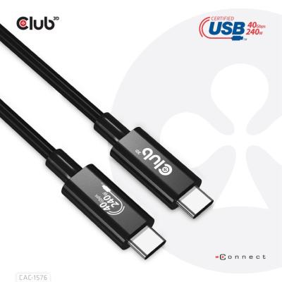 Club3D USB4 Gen3x2 Type-C video cable 8K60Hz 1m Black