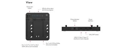 Raidsonic IcyBox IB-2915MSCL-C31 CloneStation & DockingStation for M.2 NVME & SATA 2.5”/3.5” SSD/HDD
