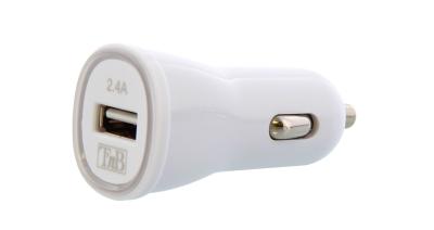 TnB 12W car charger+1m Lightning cable White