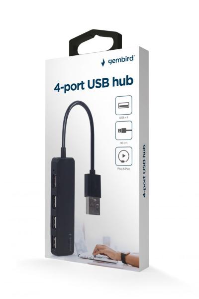 Gembird UHB-U2P4-06 4-portos USB2.0 HUB Black