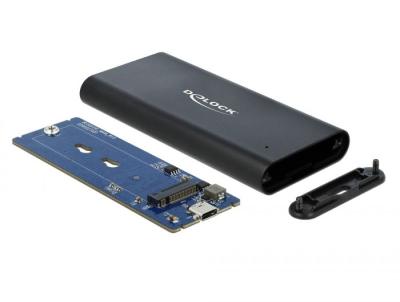 DeLock External Enclosure for M.2 NVMe PCIe SSD with SuperSpeed USB 10 Gbps (USB 3.1 Gen 2) USB Type-C female