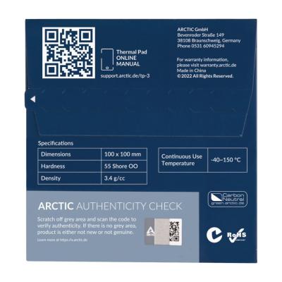 Arctic TP-3 100x100x1mm Hővezető lap (1lap/csomag)