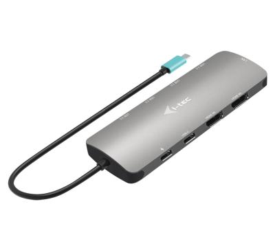 I-TEC USB-C Metal Nano 2x Display Docking Station+Power Delivery 100W Grey