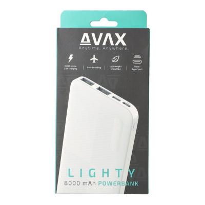 Avax PB103W LIGHTY 8000mAh PowerBank White
