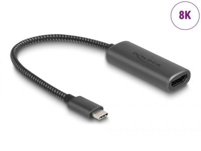 DeLock USB Type-C to HDMI adapter cable Black