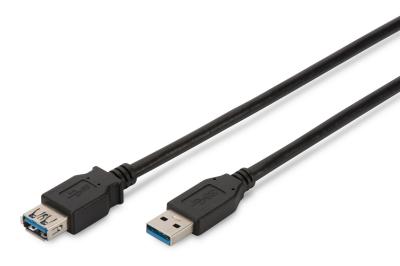 Assmann USB 3.2 extension cable, type A 1,8m Black