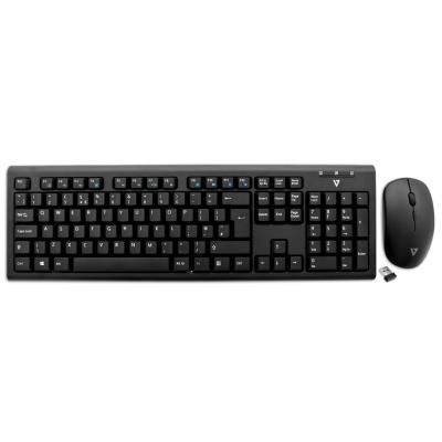 V7 Wireless Keyboard and Mouse Combo Black UK