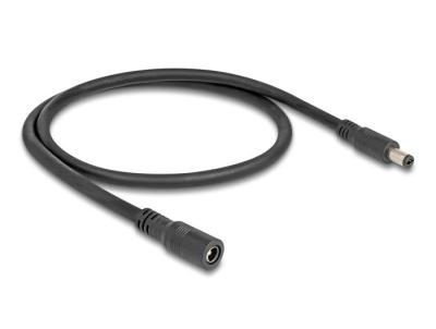 DeLock DC Extension Male/famale cable 0,5m Black
