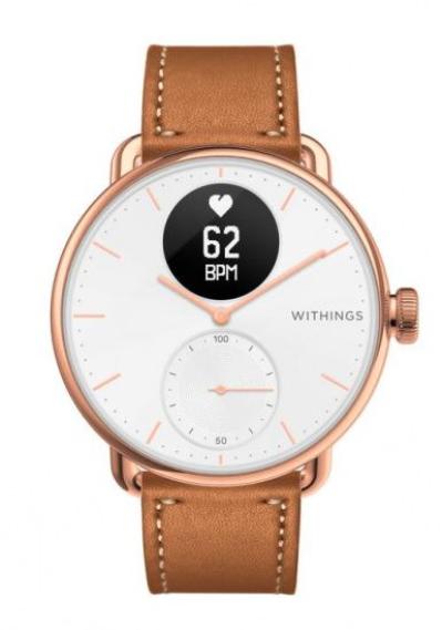 Withings Leather Wristband 18mm Brown & Rose Gold