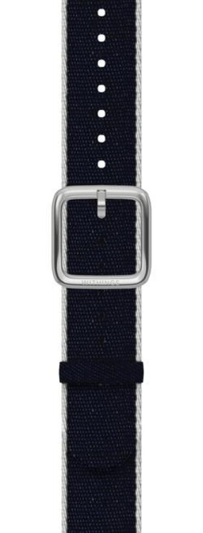 Withings Recycled Woven PET Wristband 18mm Navy Blue, White & Silver